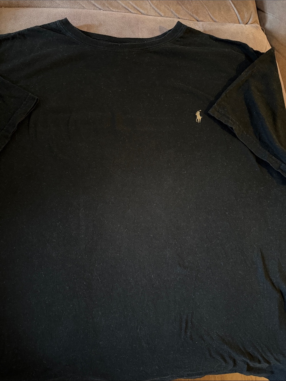Polo by Ralph Lauren Black Crew Neck T-Shirt with Gold Pony